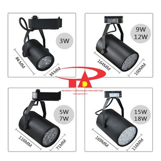 Đèn led thanh ray 3w - Đèn rọi ray 3w
