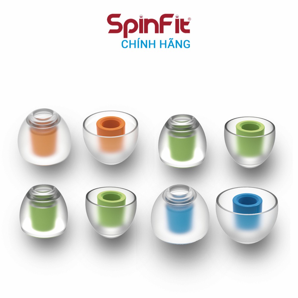 Nút tai nghe cao cấp Spinfit CP145 - Hàng chính hãng | Silicon siêu mềm, xoay 360 độ, đường kính ống 4.5mm