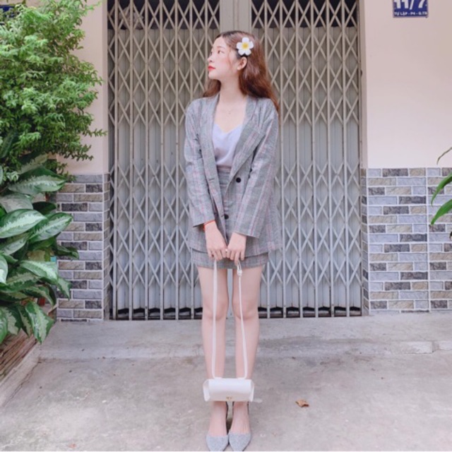 Set Vest Kèm Chân Váy Công Sở Cao Cấp / Ảnh Thật | BigBuy360 - bigbuy360.vn