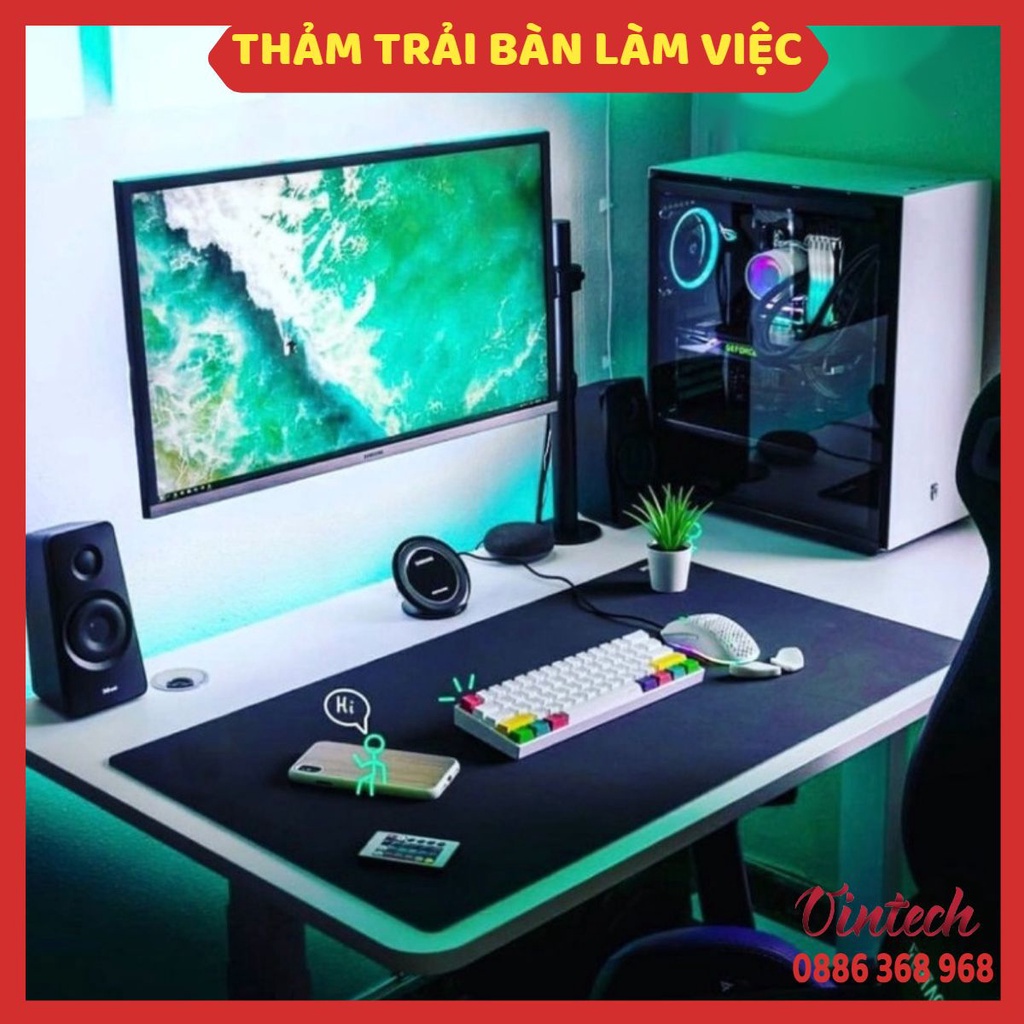 Lót Chuột Mouse Pad, Miếng Lót Bàn Làm Việc Da DeskPad Cỡ Lớn 120x60, 120x50.. Tấm Thảm Bàn Di Chuột Size Lớn Chống Nước