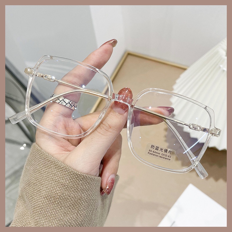 Mắt Kính Chống Bức Xạ Gọng Vuông Thay Thế Dành Cho Nam Nữ