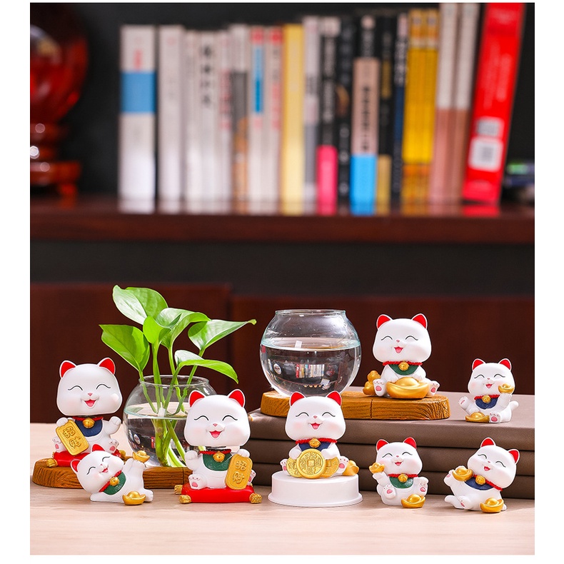 Mèo May Mắn Nhỏ Xinh Để Bàn Trang Trí Nội Thất