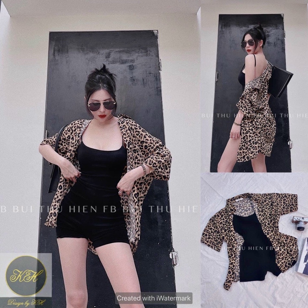 Áo sơ mi da beo form rộng tay lỡ cực hot , chất kate lụa mềm mịn thoải mái