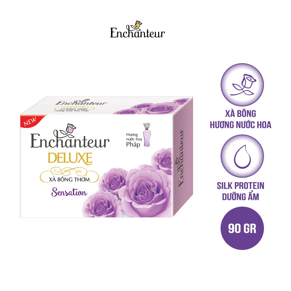 [HB Gift] Bộ quà tặng Enchanteur (gồm Lăn khử mùi 25ml, Nước hoa 18ml, Xà bông 90gr, 10 gói Dầu gội)