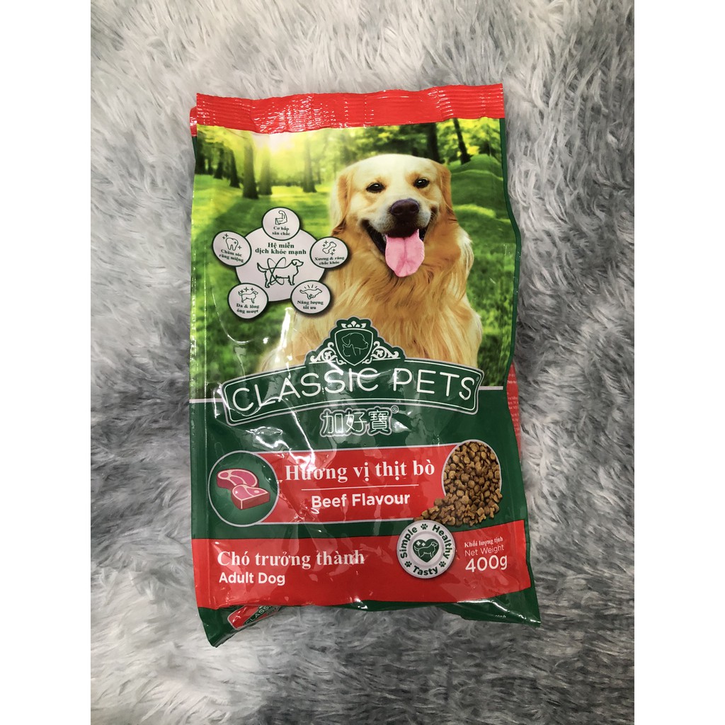 Thức Ăn Hạt Cho Chó Classic Pets Bao 20Kg Vị Bò Cho Chó Lớn