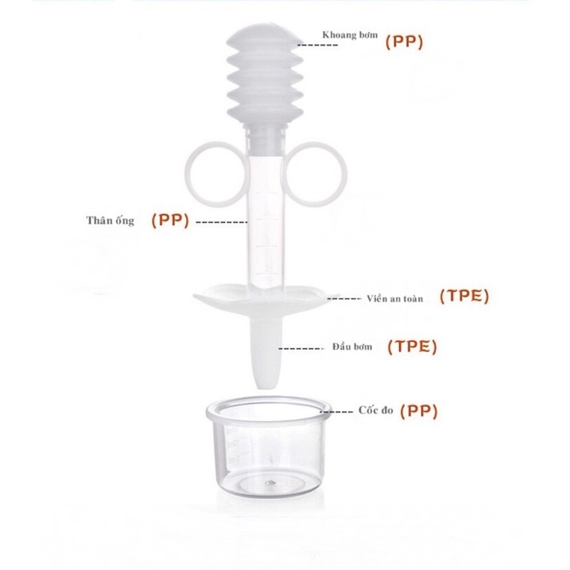 Dụng cụ uống thuốc,uống sữa chống sặc an toàn cho bé 5ml