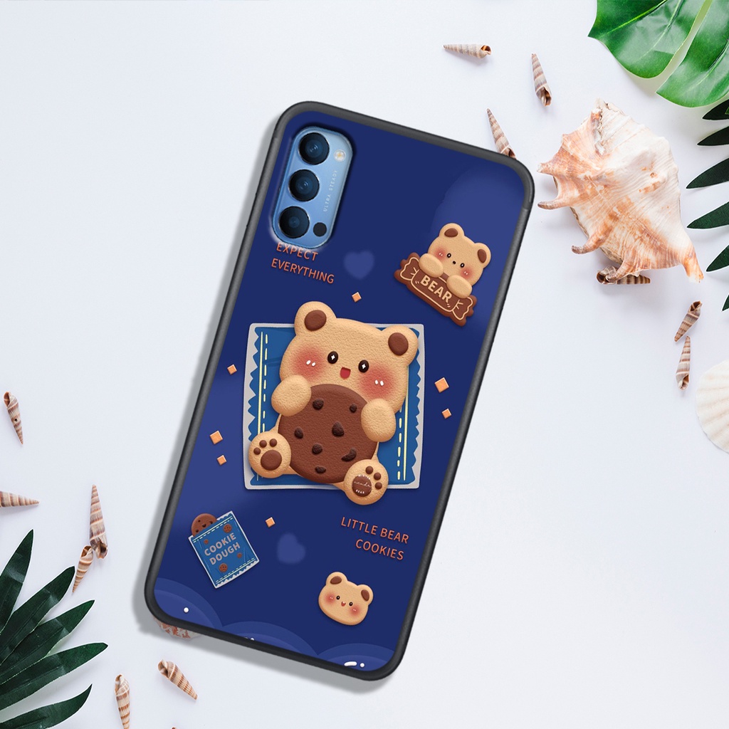 ỐP LƯNG OPPO A91/RENO 3 - RENO 3 PRO - RENO 4 - RENO 4 PRO - RENO 5, IN HÌNH GẤU NÂU CHOCOLATE ĐÁNG YÊU.
