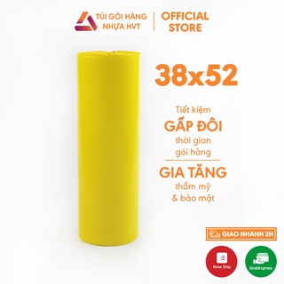 Túi gói hàng niêm phong HVT màu vàng size 38x52cm