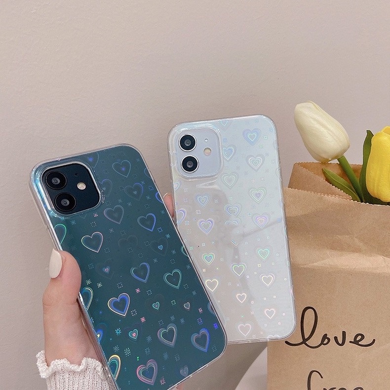 Ốp Điện Thoại silicon Mềm Trong Suốt Màu laser 3d Cho iphone 15 14 13 pro max 7 8 plus x xs xr pro max 11 pro 2 12
