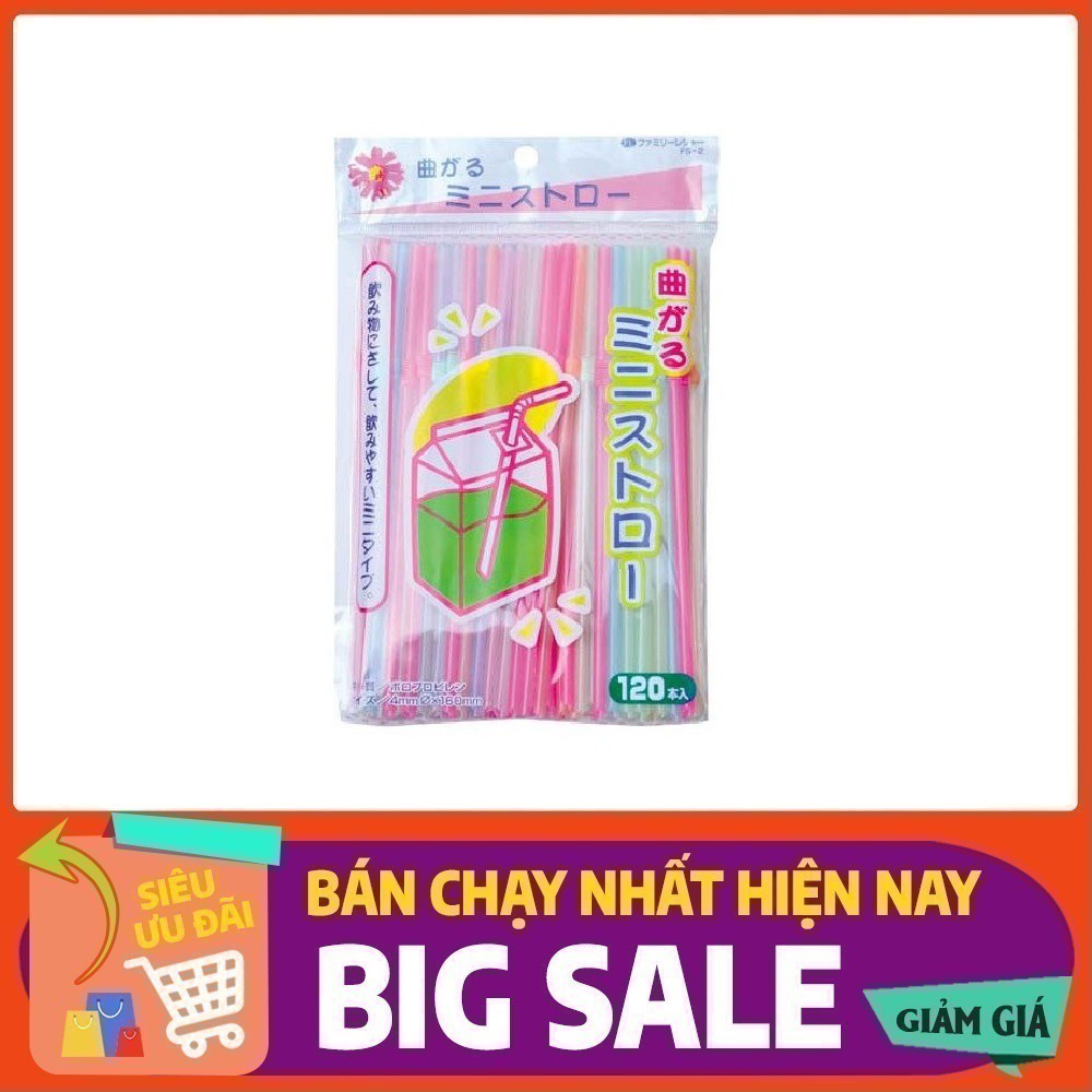 Set 120 ống hút 16cm nhựa an toàn