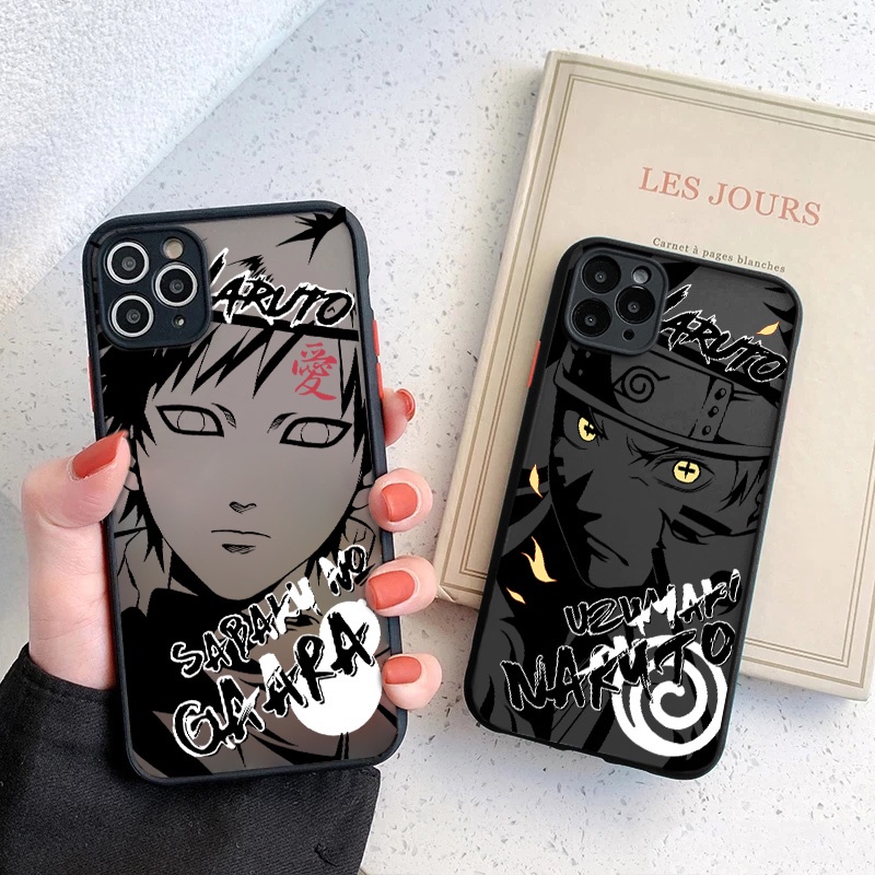 Ốp Điện Thoại Nhựa Cứng In Hình Anime Naruto Bảo Vệ Camera Cho iPhone 11 12 13 Pro Max 7 8 SE 2020 X XS
