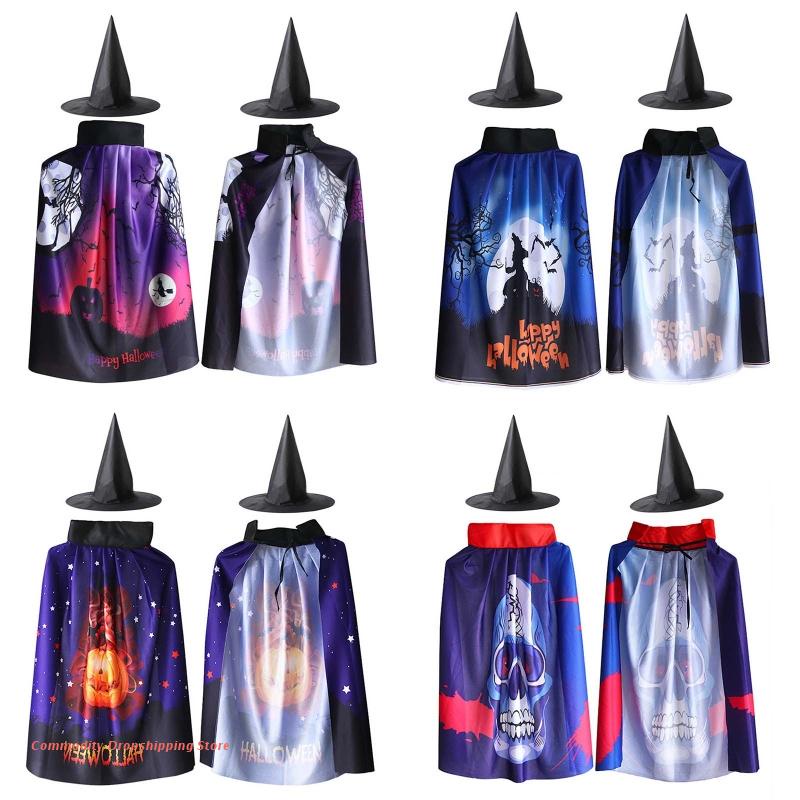 Áo Choàng Hóa Trang Ma Cà Rồng Halloween Cho Bé