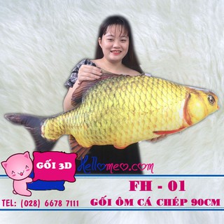  Gối Ôm 3D Con Cá Chép Cho Bé 100 cm