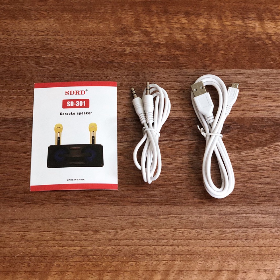 Loa Karaoke SDRD SD 301- TẶNG Kèm 2 Mic Không Dây