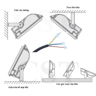 Đèn Pha LED 30W COB 5054 Đủ công suất ( Ánh sáng Trắng, vàng)