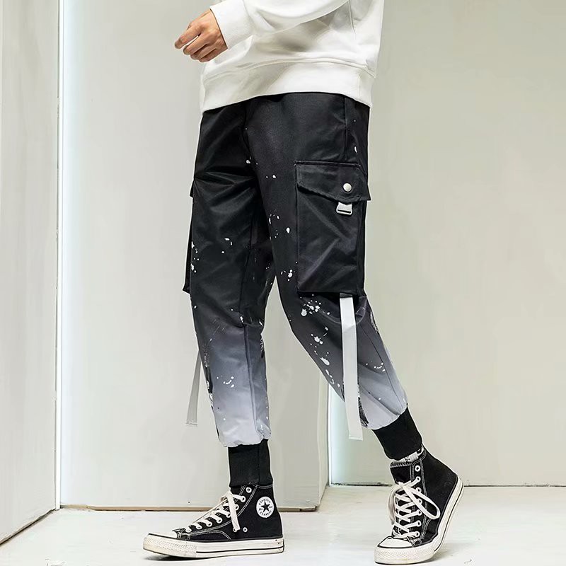 Korean Fashion Plaid Men's Long Pants 2020