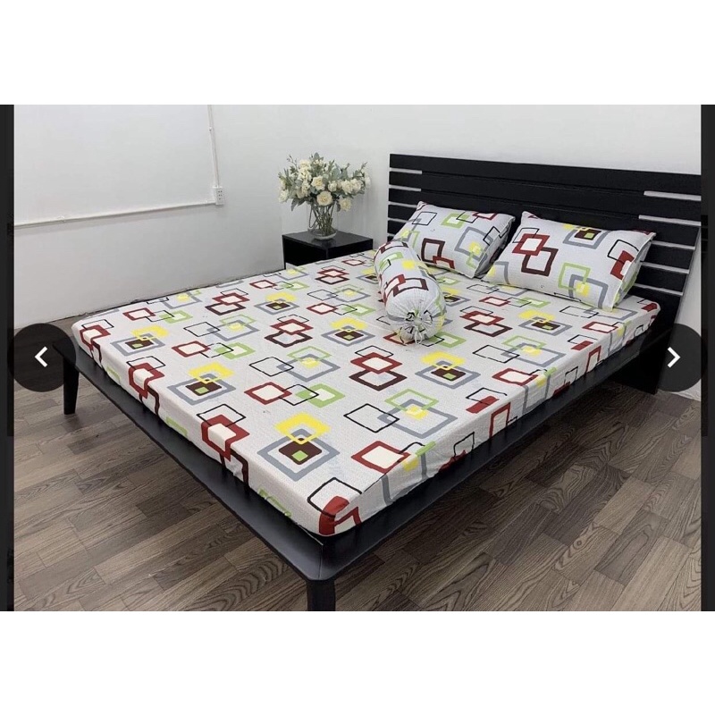 Drap Cotton 100%, ga giường Thắng Lợi in logo chất vải dày dặn, thấm hút mồ hôi, thoáng mát (mẫu NOKIA VÀNG