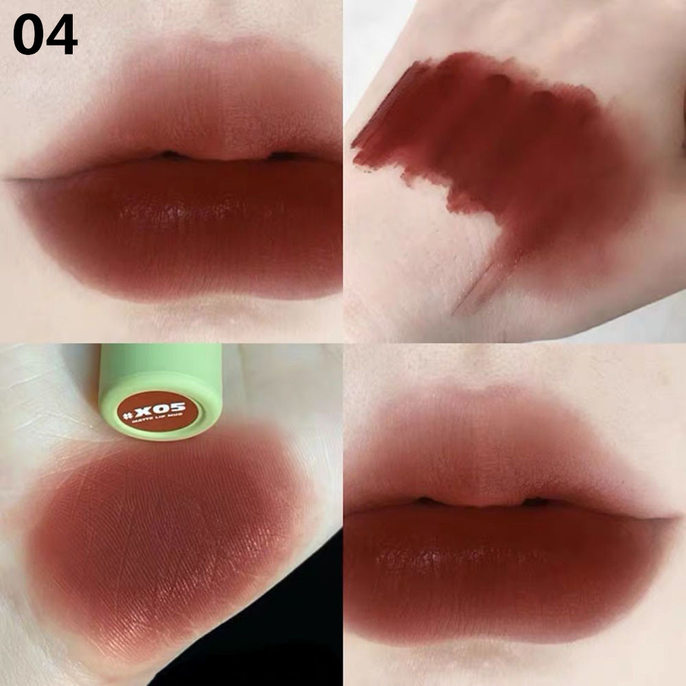 [sweet] 6 colors woman 3D waterproof long-lasting Small tube Matte Mousse Velvet Lip Glaze lipstick