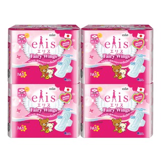 Combo 4 gói Băng vệ sinh siêu thấm Elis Fairy Wings 22,5 cm ( 16 miếng/gói )