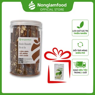 Bánh Biscotti Ăn Kiêng Sô Cô La Nông Lâm Food 250g | Tặng kèm 1 vỏ bưởi dẻo 25g
