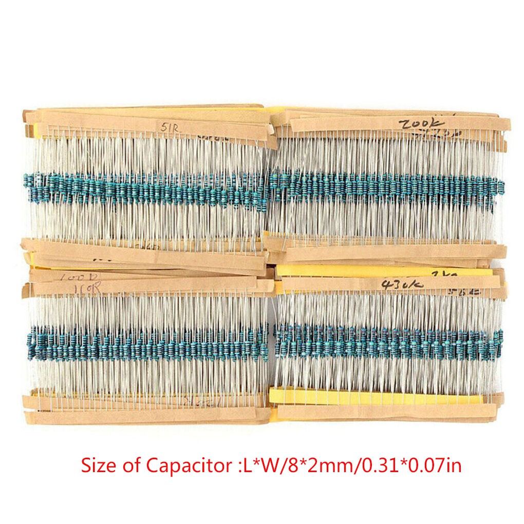 Set 3120 Điện Trở Màng Kim Loại 1ohm-10m 156 Giá Trị 0.25w Chuyên Dụng