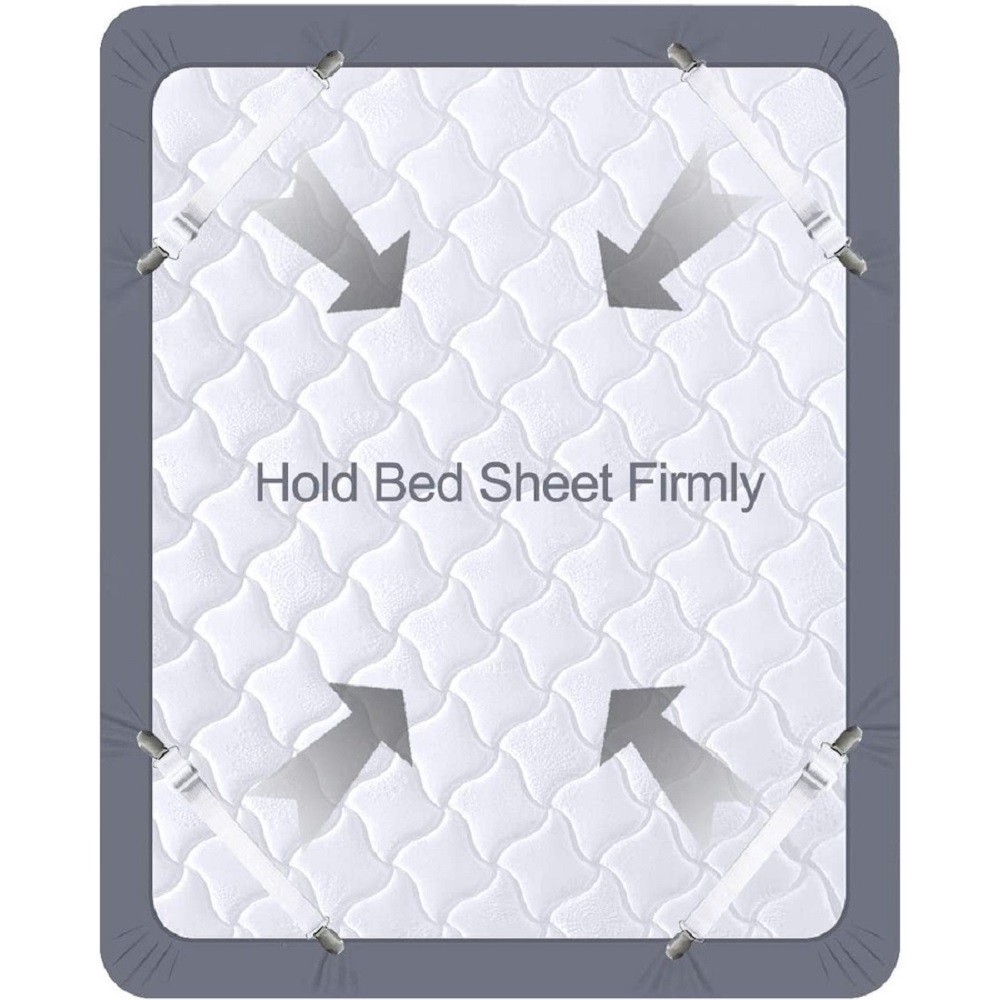 Set 4 dây đai cố định ga giường co giãn chống trượt đa năng tiện dụng