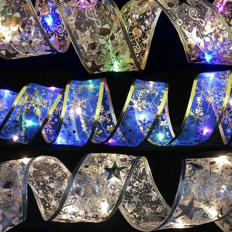 1 / 2 / 4 / 5M Dây Đèn Led Hai Lớp Trang Trí Cây Thông Noel