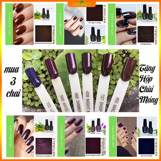 [Mua 3 Chai Tặng 1 Hộp Chùi Móng] Sơn Móng Tay Màu Nâu Nhiều Tones Dung Tích 15ml - Organic Naturals Collection
