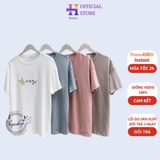 Áo thun nữ tay lỡ HUMAZ form rộng ulzzang, áo phông unisex CỦ HÀNH