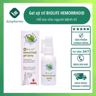 Gel xịt trĩ BioLife - Hỗ trợ cho người bệnh trĩ - Lọ 40ml
