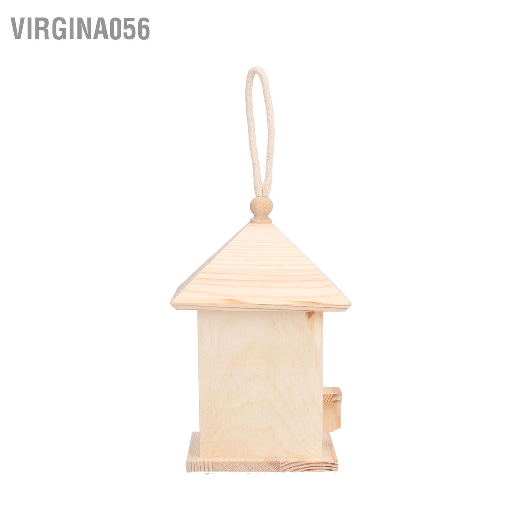 Có thể bán buôn Nhà nuôi chim bằng gỗ có dây treo bền cho sân vườn Sân cửa sổ Virgina056 Hàng giao ngay