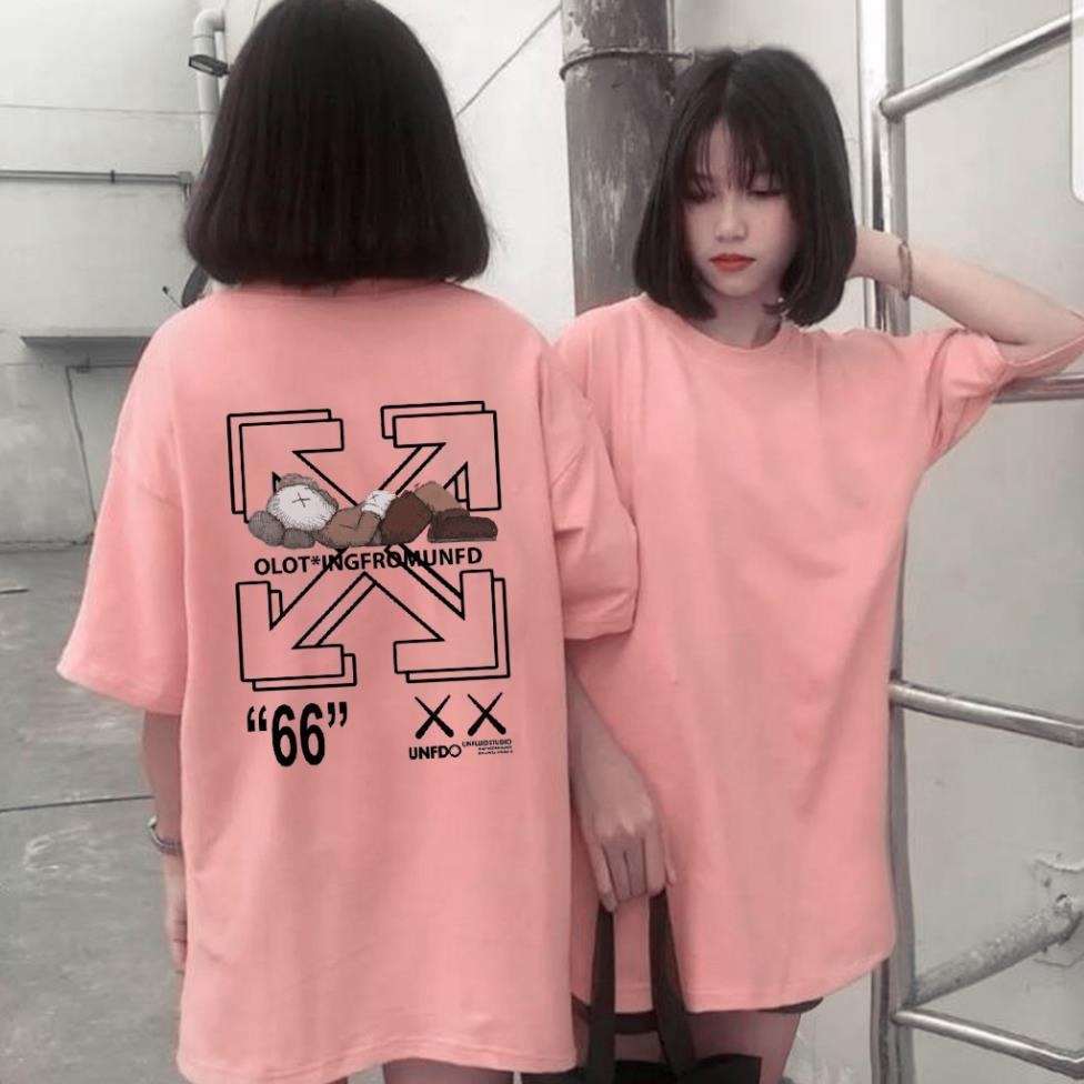 Áo thun Off - White,áo phông cổ tromg tay lỡ XO 66 chất mát mịn