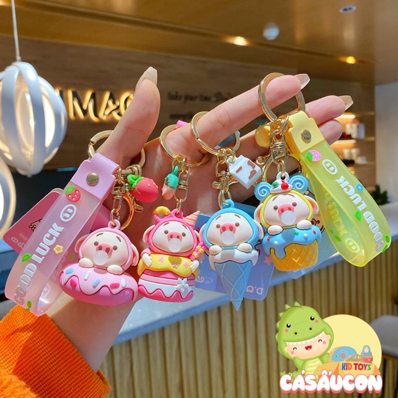 Móc khoá heo con xì hơi dễ thương thời trang