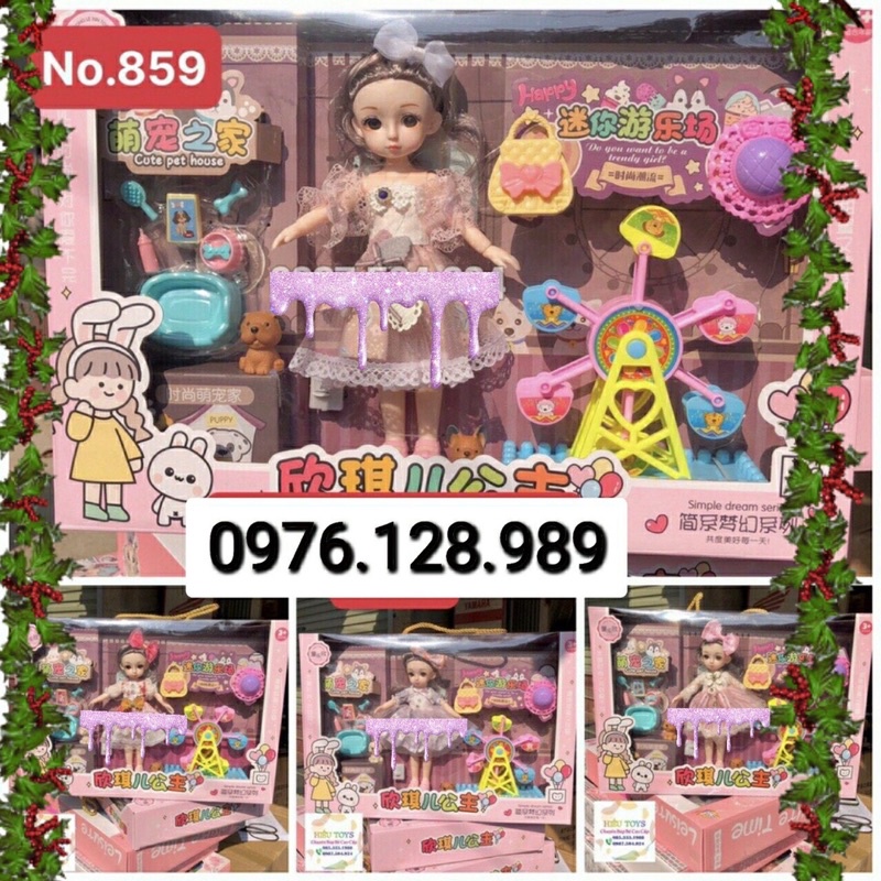 Búp Bê Barbie Xinh Xắn Cho Bé- Bộ búp bê kèm phụ kiện