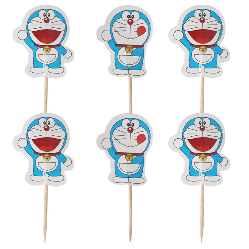 24 Que Cắm Trang Trí Bánh Hình Doraemon