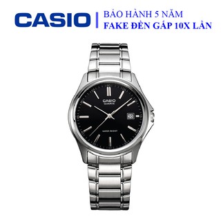 Đồng hồ Casio nữ dây sắt thể thao, mặt đen viền trắng sang trọng, quý phái, chống nước WR30M đi bơi