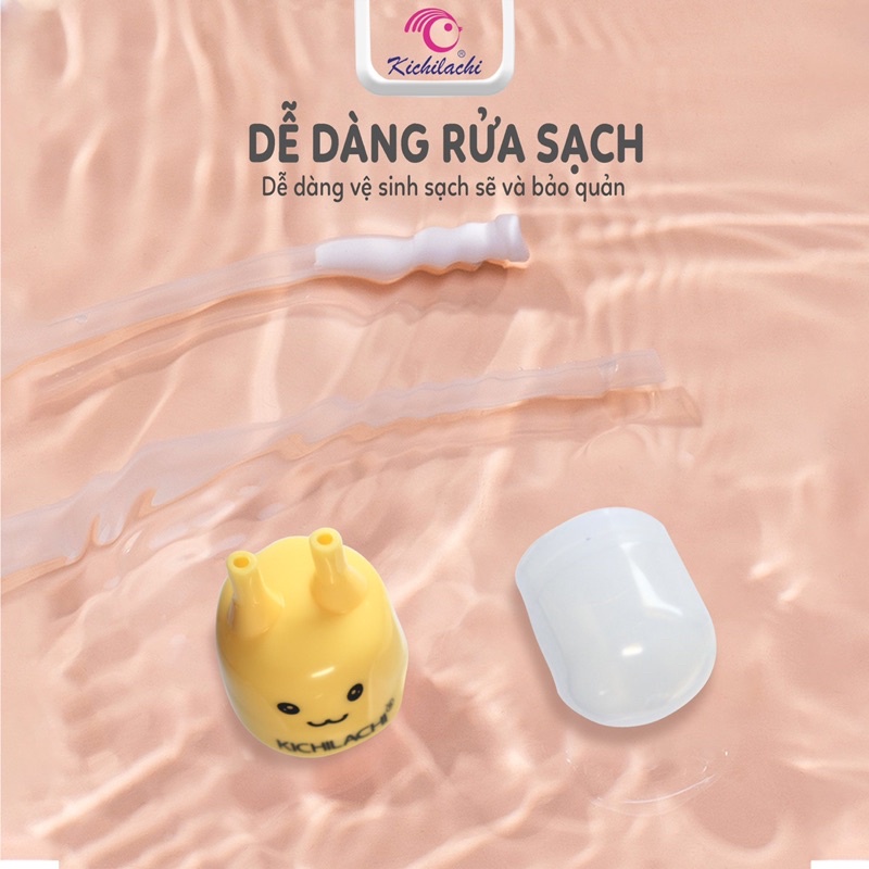 Hút Mũi Sơ Sinh Cho Bé Kichilachi , Đầu Núm Silicon Siêu Mềm, Vệ Sinh Mũi Sạch Sẽ Không Gây Đau Cho Bé
