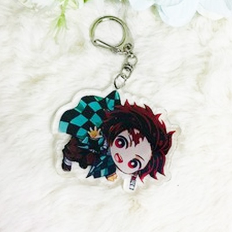 (new) ( Mica trong ) Móc khóa Kimetsu no Yaiba Thanh Gươm Diệt Quỷ Tanjiro ver treo người xinh xắn dễ thương anime chibi