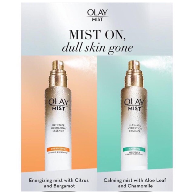Xịt khoáng dưỡng da Olay Mist Ultimate Hydration Essence Energizing/ Calming 98ml