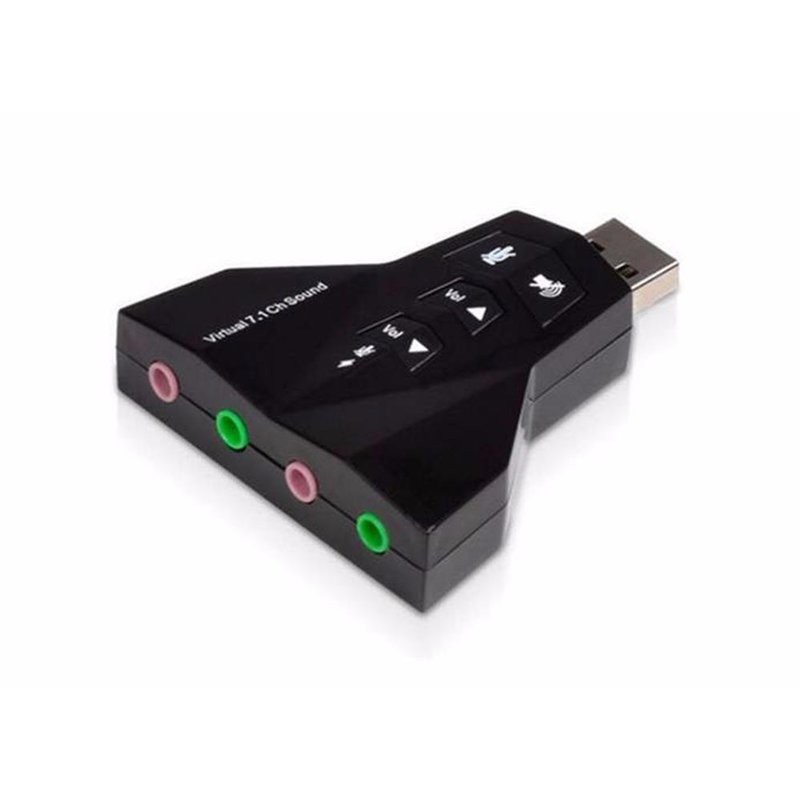 USB ra sound 7.1 3D Hình phi thuyền - 4 jack cắm. Hỗ trợ đổi cổng USB ra âm thanh. Vi Tính Quốc Duy