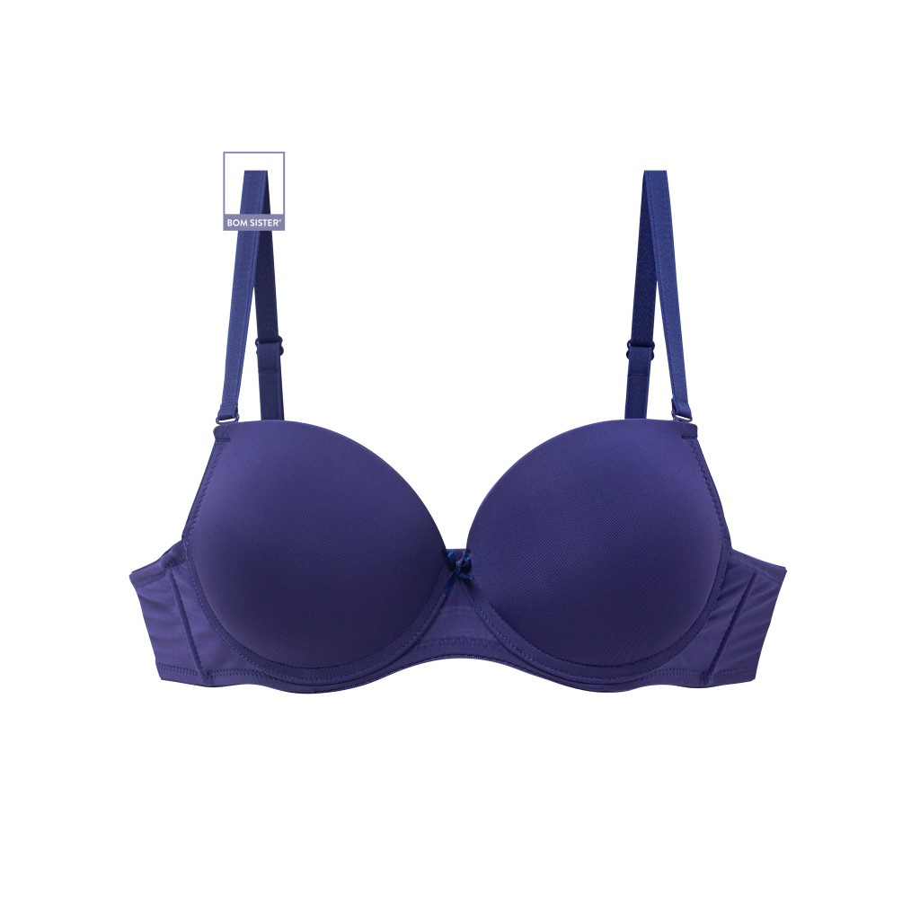 Áo lót mút vừa có gọng thun lạnh màu trơn nâng ngực tự nhiên BOM SISTER MU1003 | BigBuy360 - bigbuy360.vn
