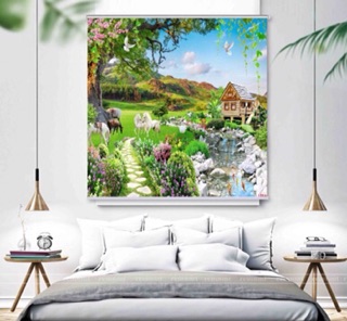 Tranh rèm cuốn 3D. Giá 320k/1m2