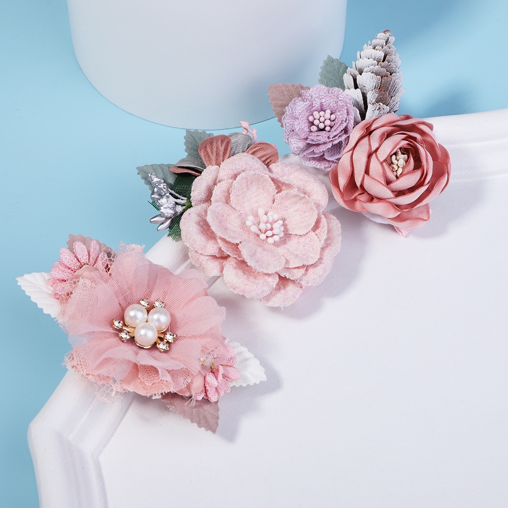 Set 3 kẹp tóc KIDSBOWS gắn hoa giả thời trang xinh xắn cho bé gái