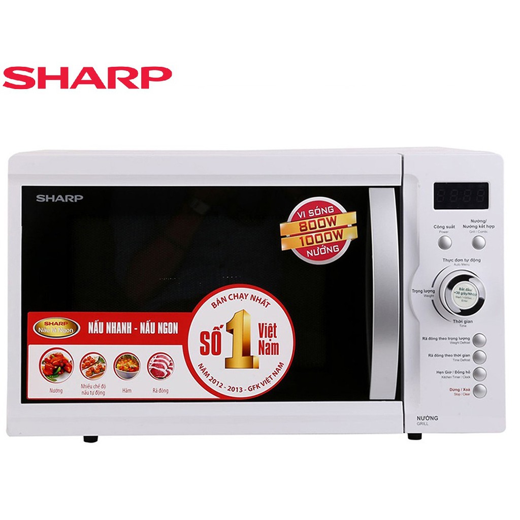 Lò vi sóng điện tử có nướng Sharp R-G371VN-W