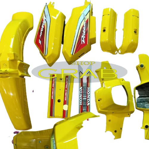 Bộ dàn áo xe Honda Dream II nhựa ABs cao cấp màu Vàng - G2950