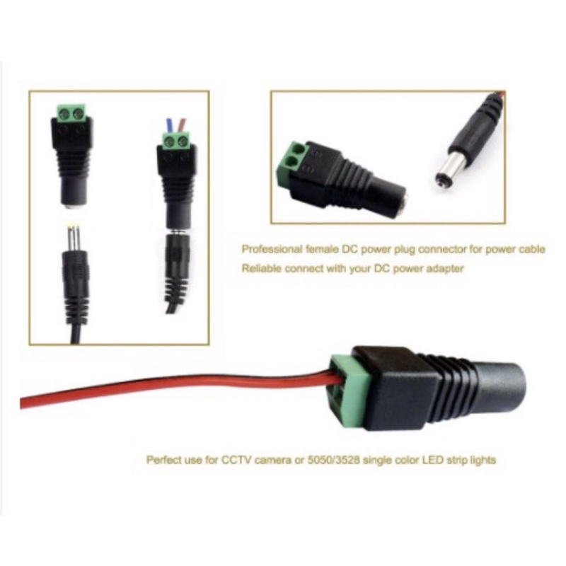 Jack cắm DC 2.1mmx5.5mm Đấu dương âm