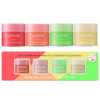 SET 4 HŨ MẶT NẠ NGỦ CHO MÔI LANEIGE LIP SLEEPING MASK MINI KIT
