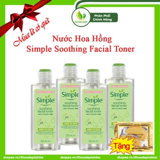 Nước hoa hồng simple soothing facial toner 200ml - chính hãng