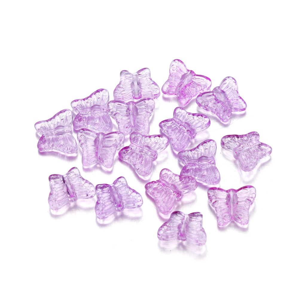 ST.KUNKKA 10 phụ kiện trang sức mặt dây chuyền thủy tinh hình bướm 15*12mm