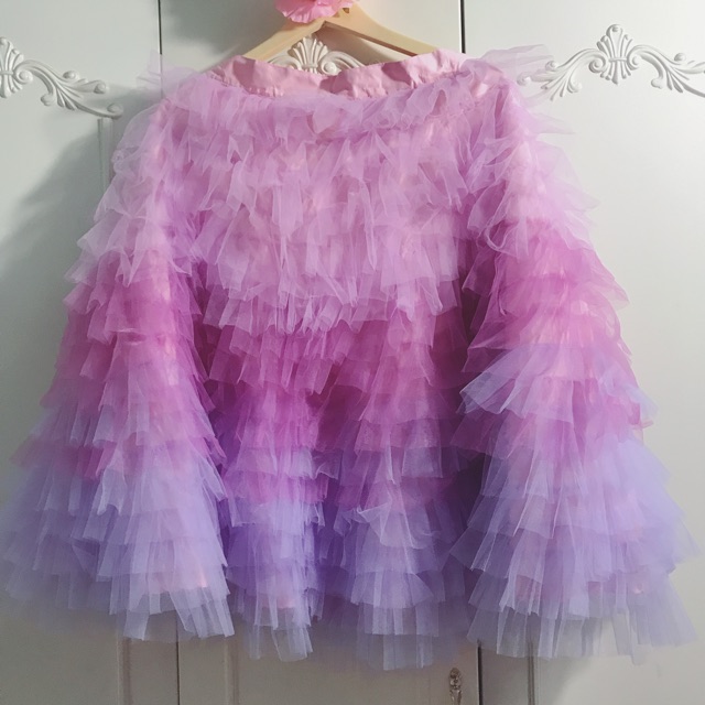 Chân váy phối màu ombre big size eo 97